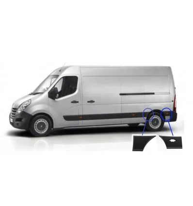 Baguettes de protection arrière gauche pour Nissan Interstar Opel Movano Renault Master (partie avant avec arrière)