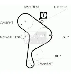 Kit distribution pour Volkswagen/ Audi/ Seat 1.9D