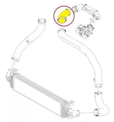 Sleeve, Turbo hose Ford C-Max Focus 2 1.6 Tdci