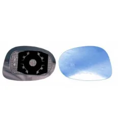 Glace de rétroviseur bleu droit avec support dégivrant pour Fiat Croma