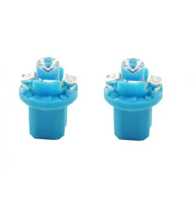 2 Ampoules LED B8.5d BAX Bleu 12V tableau de bord