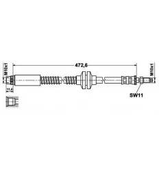 Flexible de frein avant pour Citroën Evasion Jumpy Peugeot 806 Expert