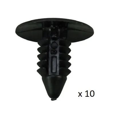 10 Clips de fixation pare boue et pare choc pour Ford Citroën Chrysler Peugeot