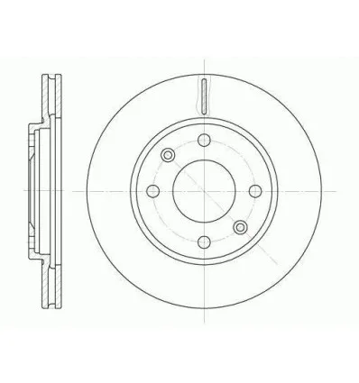 Disque de frein avant pour Citroën Ax Saxo Zx Peugeot 106 205 206 306 309