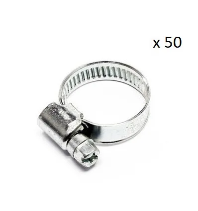 Boite de 50 Colliers de serrage durite diametre 12-22