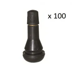 Pack de 100 valves de roue courtes TR414 x 100