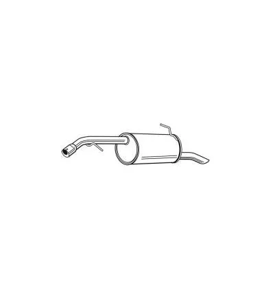 Peugeot 207 rear silencer