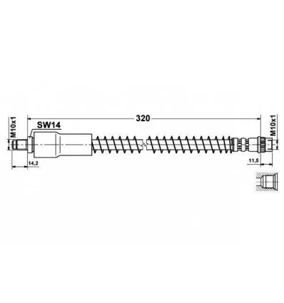 Front brake hose Renault Clio 2 All models