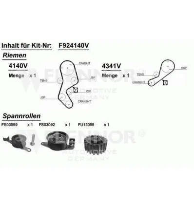Kit distribution pour Ford mondeo 1.8 TD Turbo Diesel