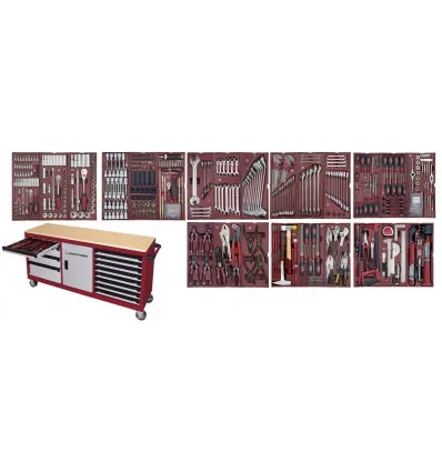 Extra large workshop trolley 551 pieces