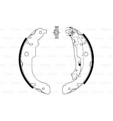 Jeu de machoires de frein Citroen C3 DS3 Peugeot 207 208