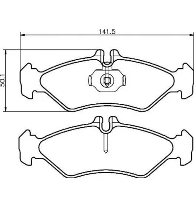 Rear brake pads Mercedes-Benz Sprinter Volkswagen LT 28-35 28-46