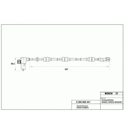 Rear Abs Sensor Citroen Xsara - Peugeot 306 Discs