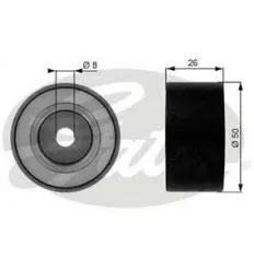 Galet enrouleur courroie accessoire pour Renault Mégane 1 1.9D