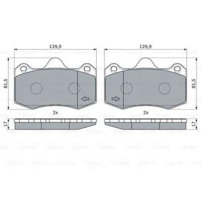Set of 4 Renault Seat VW brake pads