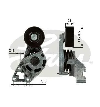 Audi Seat Skoda VW accessory belt tensioner roller