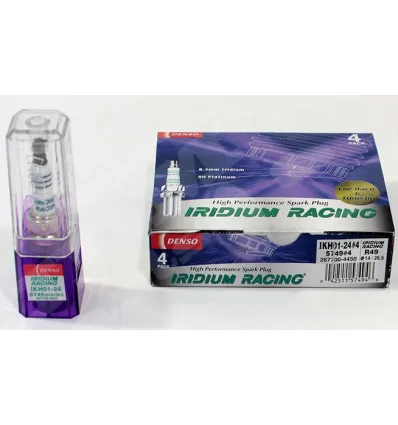 Pack de 4 x bougies d'allumage Iridium Racing IKH0124 pour Nissan Peugeot Toyota