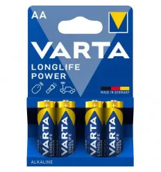 4 Piles Alcalines AA / LR6 Varta LongLife Power