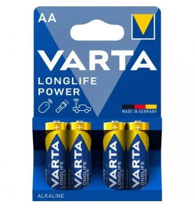 4 Piles Alcalines AA / LR6 Varta LongLife Power
