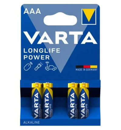 4 Piles Alcalines AAA / LR03 Varta LongLife Power