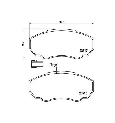 Jeu de plaquettes de frein Citroën Fiat Peugeot