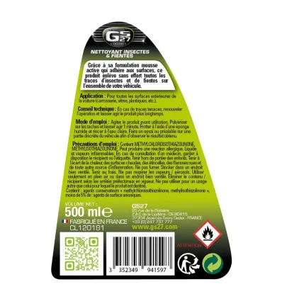 Nettoyant insectes et fientes - Entretien auto et moto - GS27