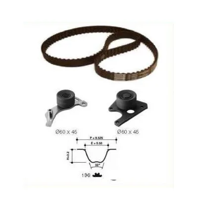 Kit de Distribution avec Pompe à eau pour Peugeot 205 309 405 Citroën Zx Bx Diesel et Turbo
