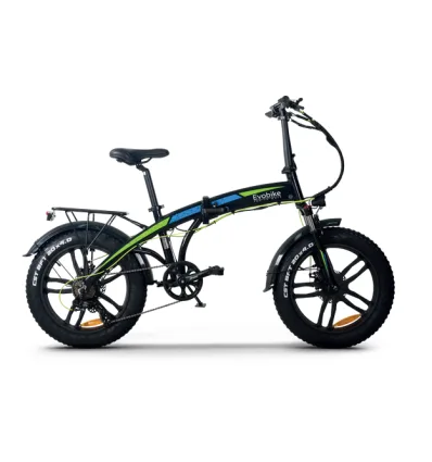 Bicicletta elettrica pieghevole nera ROME Evobike 36V 10Ah 360 Wh