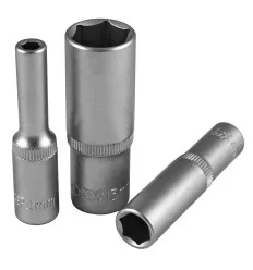 Douille 1/4" 50mm long 6 pans douille de 4mm