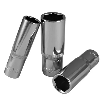 Socket 1/2" 6-lobe 75mm long, 19mm, chrome