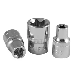 Douille 6 pans Torx 1/2" petit e24, chromé