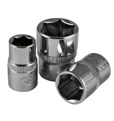 3/8" 6-lobe socket, 18mm, chrome