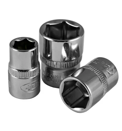 3/8" 6-lobe socket, 18mm, chrome