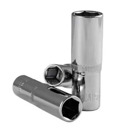 Socket 3/8" long socket 65mm - 13mm, chrome