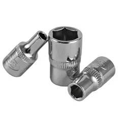 Douille 1/4" 6 pans 9mm - chromé