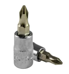 Tête pour manche tournevis phillips 2, chrome