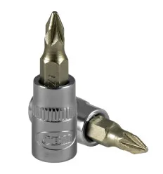 Tête pour manche tournevis double ph 1, chrome