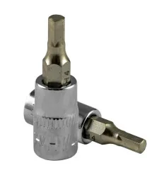 Tête pour manche tournevis hexagonal  5mm chromée