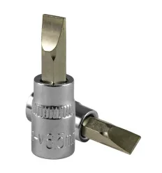 Tête pour manche tournevis plat 4mm, chrome