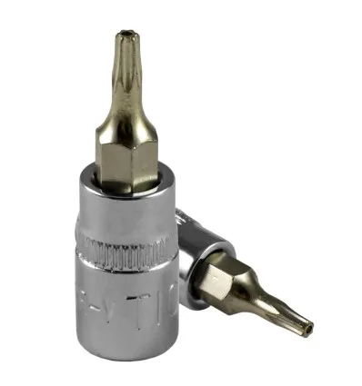 Screwdriver handle head for tx - inv 25mm, chrome