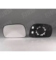 Glace de rétroviseur droit avec support dégivrant pour Opel Agila