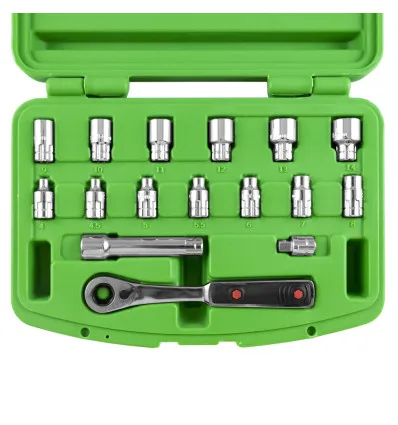 Coffret de douilles 17 pièces traversantes