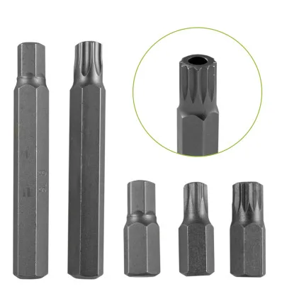 Kit 42 tamper-proof screwdriver bits Torx 12 and hex