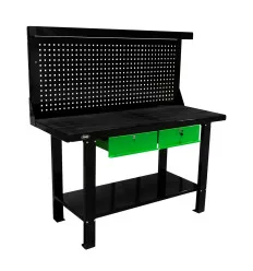 Workbench with perforated panel