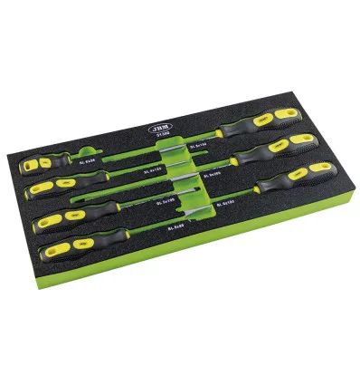 Set di 7 cacciaviti piatti con modulo eva