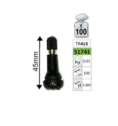 Valves en pochette de 100u. tr413 45mm