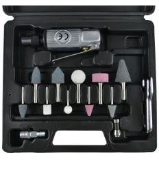 Coffret de 16 pieces avec moleuse pneumatique
