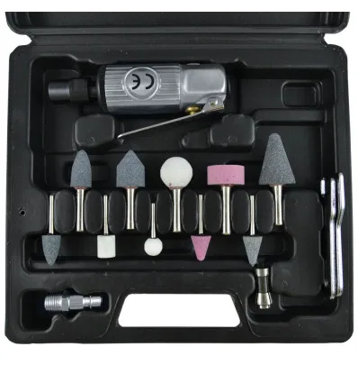 Coffret de 16 pieces avec moleuse  pneumatique