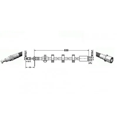 Brake hose front right Peugeot 406