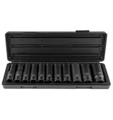 Jeu de 11 douilles à choc 6 pans de 1/2"
